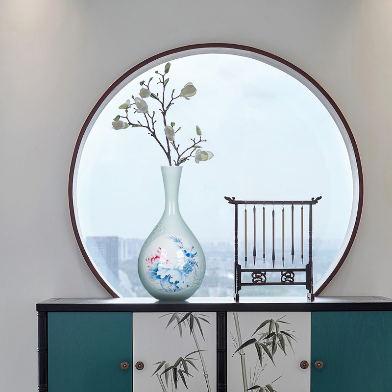 Classic vintage vase jingdezhen made its craft ceramic household decoration is the sitting room TV ark, flower arranging furnishing articles