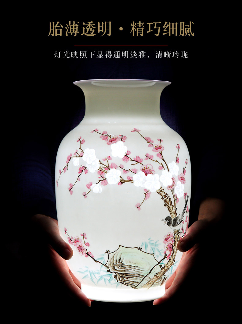 Jingdezhen ceramic vase decorated the living room beaming - furnishing articles of Chinese style and exquisite porcelain vases and exquisite porcelain