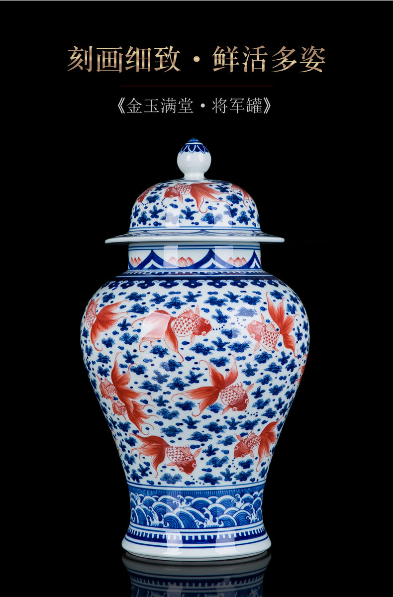 Chinese blue and white youligong hand - made porcelain of jingdezhen ceramic furnishing articles furnishing articles general household act the role ofing is tasted can of mesa