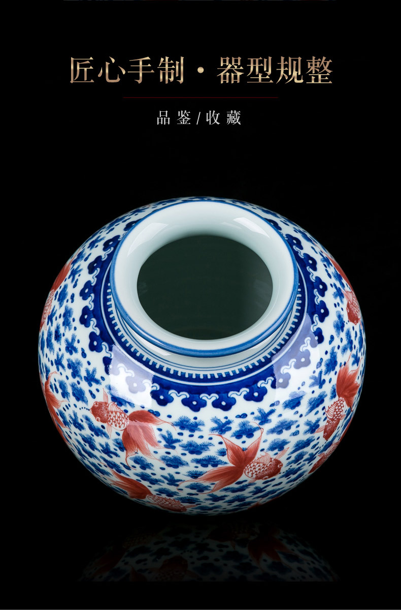 Jingdezhen porcelain youligong ceramic vase furnishing articles sitting room dry flower arranging flowers large Chinese desktop ornaments