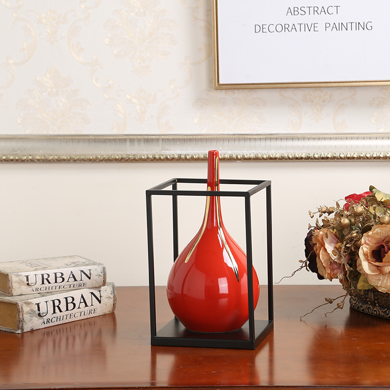 New Chinese style ceramic handicraft furnishing articles creative household act the role ofing is tasted soft outfit northern wind sitting room porch vase three - piece suit