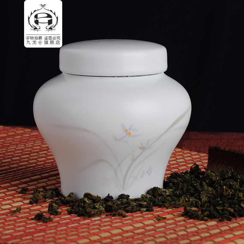 DH caddy fixings jingdezhen ceramic seal pot small general storage POTS hand - made portable store green tea pot