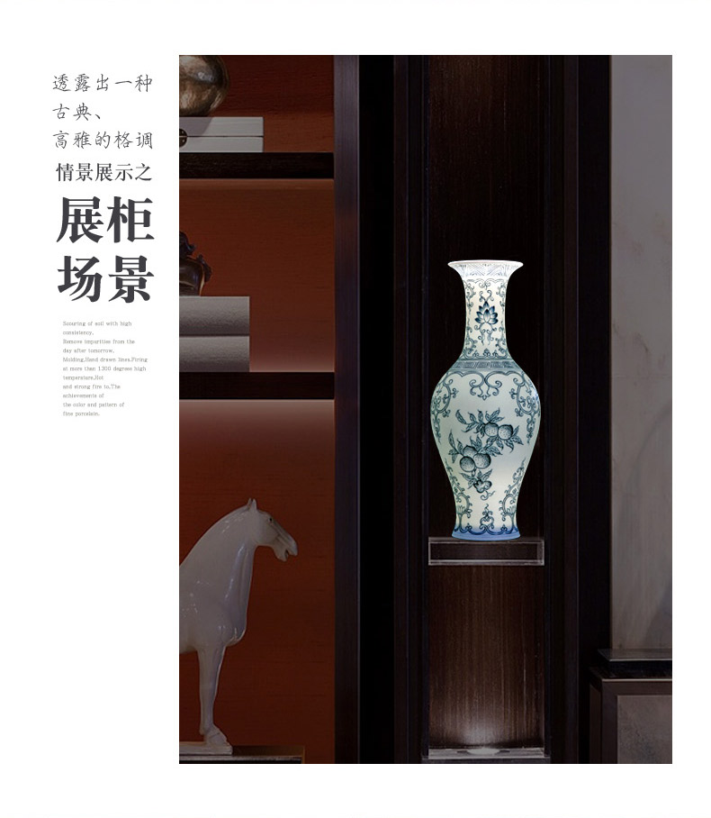 Vase furnishing articles ceramic creative Chinese contracted sitting room small jingdezhen ceramic vases, flower arrangement, decorations