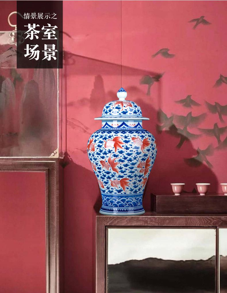 Chinese blue and white youligong hand - made porcelain of jingdezhen ceramic furnishing articles furnishing articles general household act the role ofing is tasted can of mesa