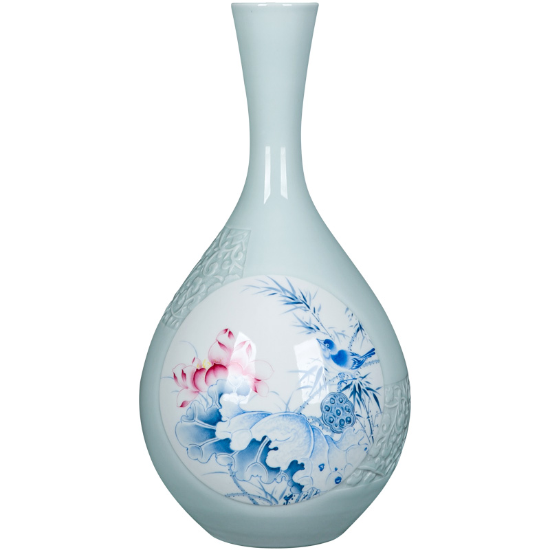 Classic vintage vase jingdezhen made its craft ceramic household decoration is the sitting room TV ark, flower arranging furnishing articles