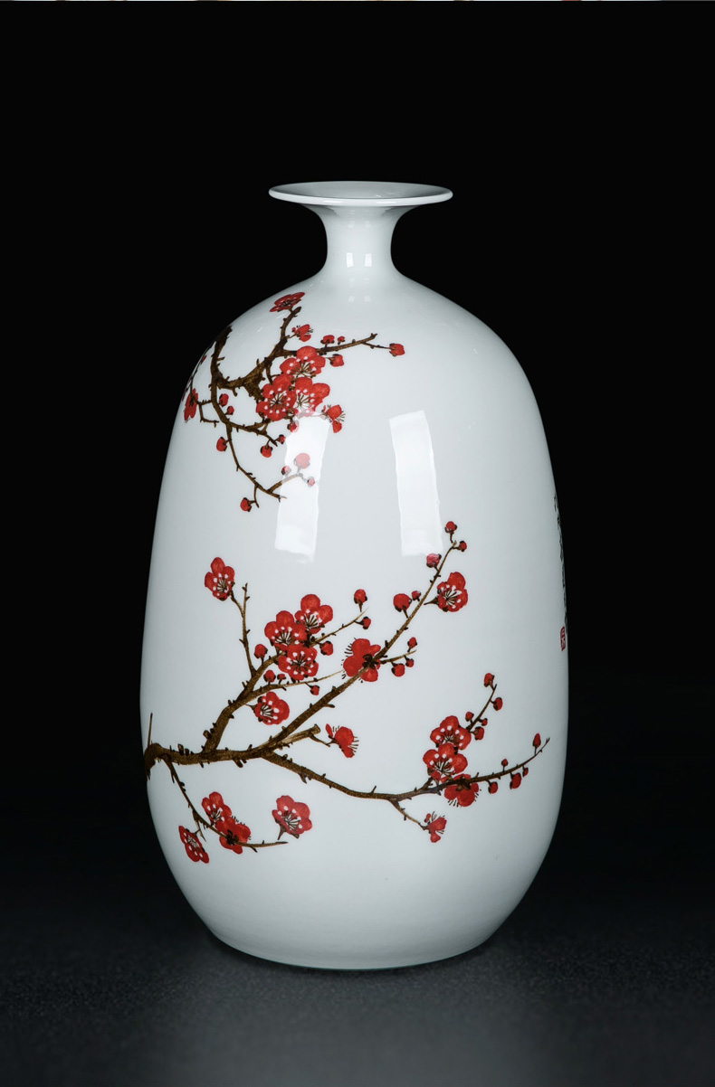 Painting crafts vase jingdezhen Chinese archaize sitting room desktop dried flowers flower arrangement furnishing articles decorative ceramics