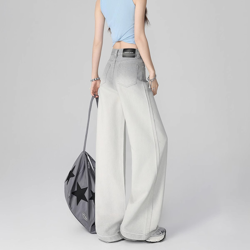 Miacvel Kors American Retro Gradient Wide-Leg Jeans for Women, Summer Slimming Drapey Loose Floor-Length Pants Miacvel Kors American Retro Gradient Wide-Leg Jeans for Women, Summer Slimming Drapey Loose Floor-Length Pants