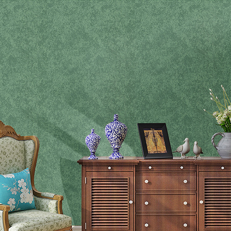 American plain simple Osron non-woven living room bedroom background wall paper wallpaper 11 solid color collocation