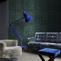 Line design neoclassical mysterious relief retro atmospheric wallpaper living room study TV background wall wallpaper