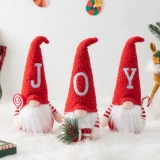 Рождественские декоративные принадлежности без подарков кукла Ludong Santa Santa Joy Set 3 кукол украшения окна