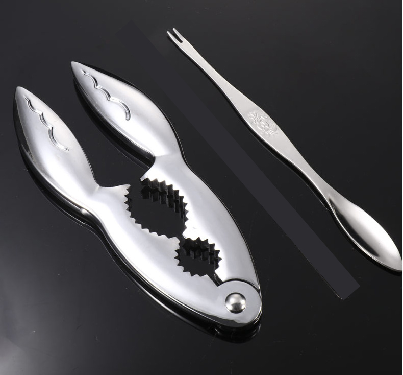 Foreign trade thickening stainless steel clamp crab clamp crab clamp crab clamp crab tool multifunctional walnut clamp crab clamp