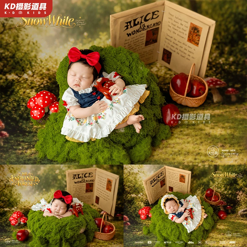 Kd Full Moon Props Fairy Tale Cartoon Background Cloth Newborn Photography Princess Dress Photo Studio Maternity Photo Theme