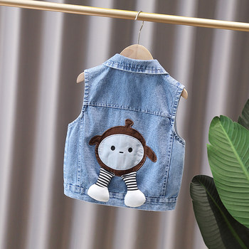 Cartoon denim spring and autumn cartoon jacket for children