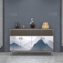 New Chinese Pocklake Cabinet Modern Solid Wood Partition Decoration Locker Focus Articles Mercantile Cabinet Villa End Scenic