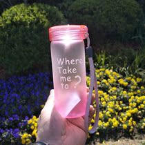 Convenience 100 heat-resistant glass sealed leak-proof Cup cute students convenient small water Cup frosted cup