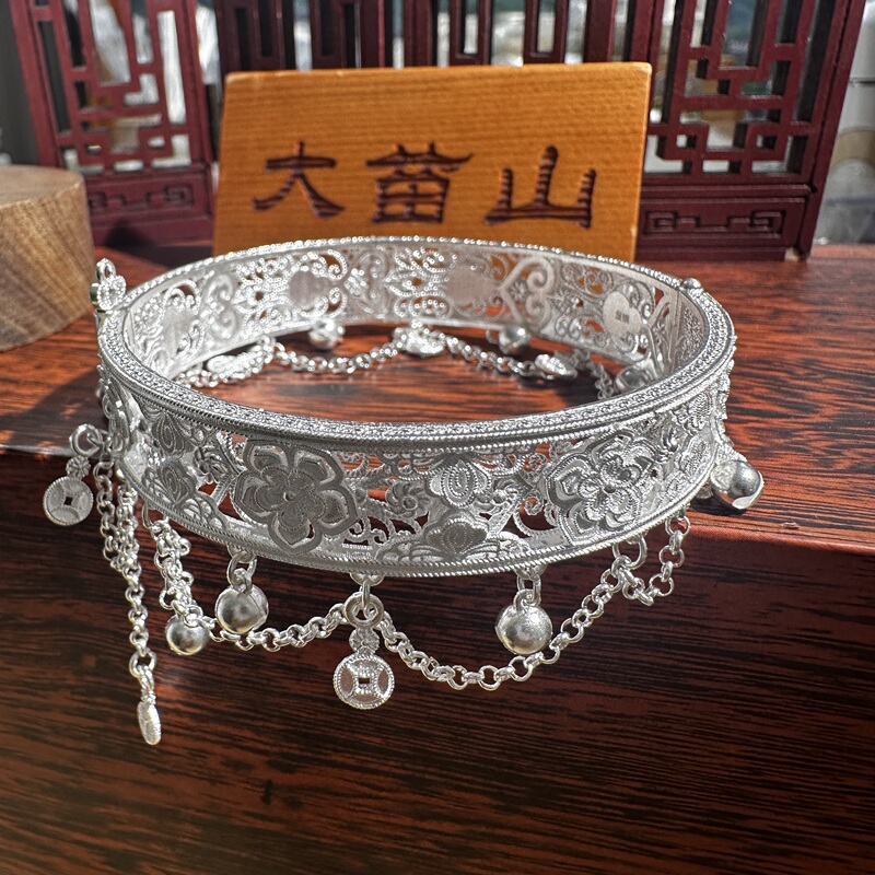 Daimao Mountain New Style Bracelet, Three-Dimensional Flower Bracelet, Pure Silver Bracelet, Approximately 28 [Units of Measurement Unspecified]