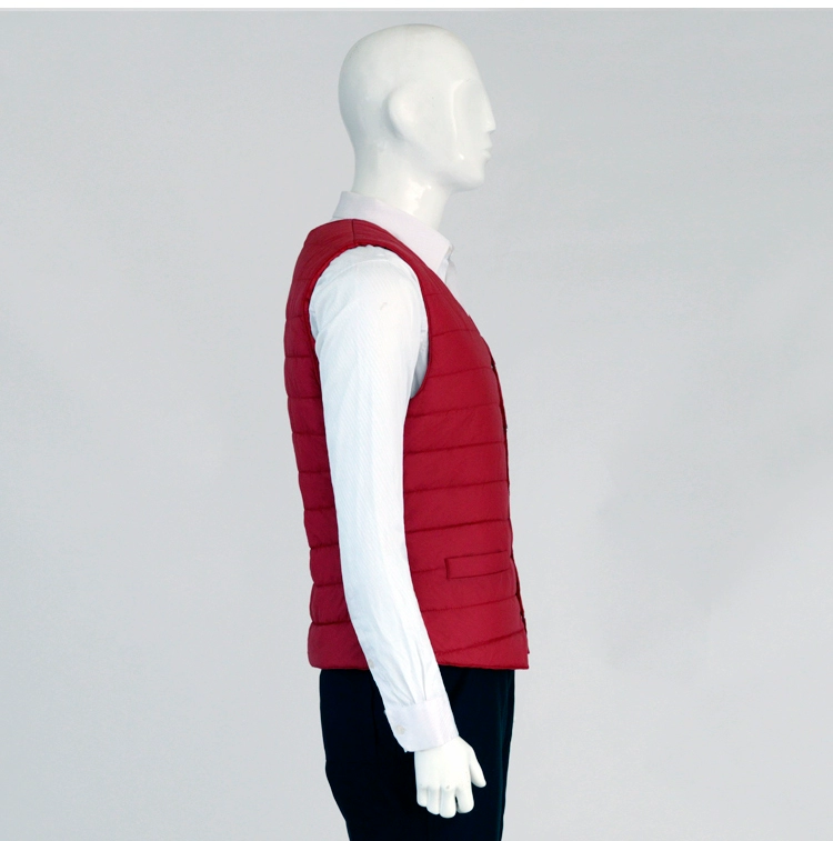 Mùa thu và mùa đông trung niên xuống cotton vest nam đoạn ngắn cộng với phân bón để tăng ánh sáng và gần bên trong mặc vest vest vest áo vest khoác nam