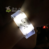 Concert night run wide edge LED electronic luminous luminous glow stick children should help hand ring bracelet DIY customization