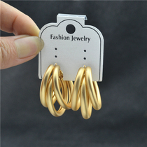 South Korea Fashion Large Circle Earrings Atmospheric Nightclub Wind Net Red Hominin Ornaments 2022 New Matt Golden Earrings