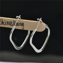 Earrings Korea Temperament Net Red Advanced Sensation Small Rhomboid Rings 2022 New Personality Earrings Without Ear Clips Women