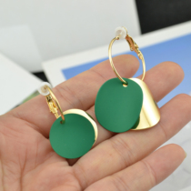 European and American currents 2022 new South Korean earrings colourful wind fashion 100 lap net red earrings without earbuds and ears