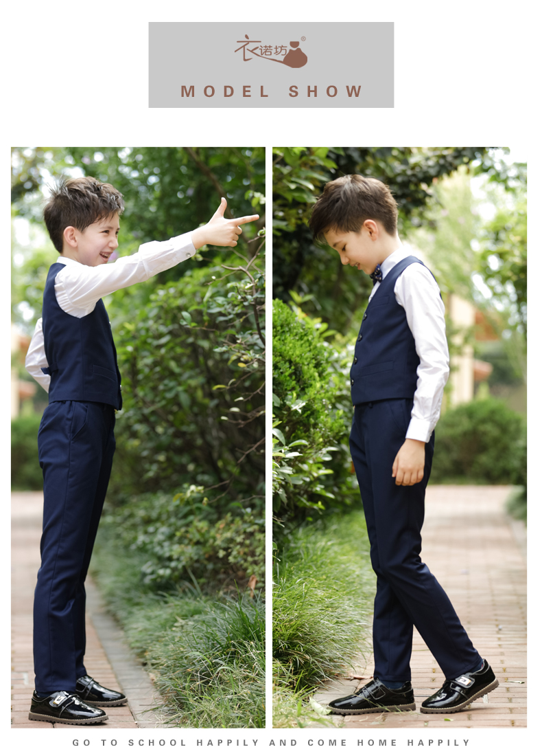 Chàng trai mặc vest vest hoa chàng trai cậu bé chủ nhà vest vest cho thấy trẻ em lớn trang phục piano vest đẹp cho bé trai