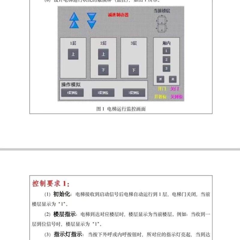 Design of a Three-Layer Elevator Automatic Control System Based on S7-1200Plc, Including Report and Documentation, Tia Portal V15 Design of a Three-Layer Elevator Automatic Control System Based on S7-1200Plc, Including Report and Documentation, Tia Portal V15