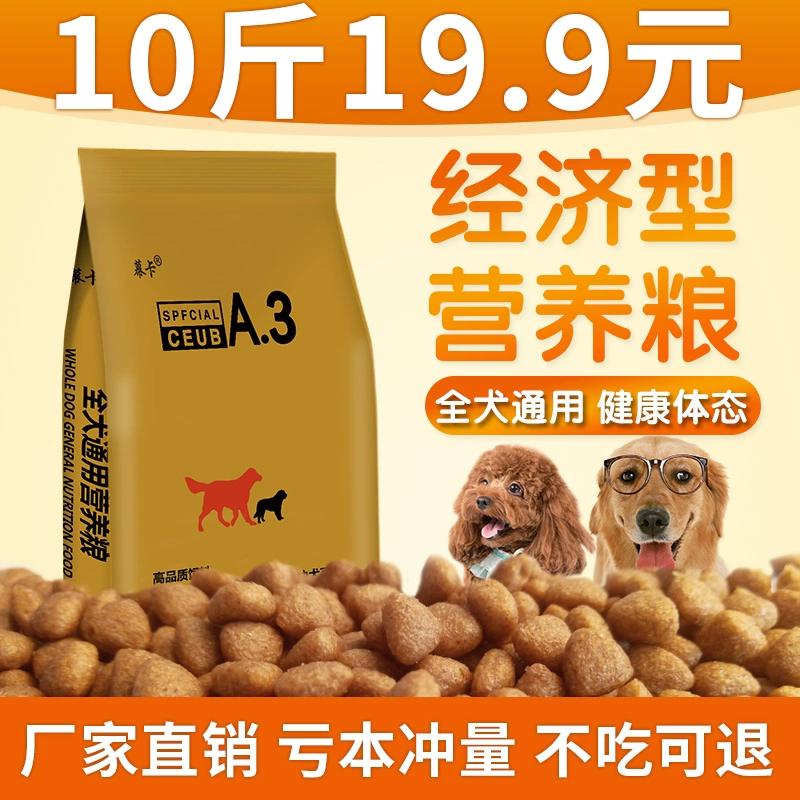 Thức ăn cho chó A3 Hương vị thịt bò Phổ quát Golden Retriever 20 Labrador 10 Chó lớn trưởng thành Chó con 5kg Thức ăn - Chó Staples