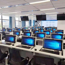 Flip computer desk training table student computer flip table semi-embedded hidden table electric classroom room student table