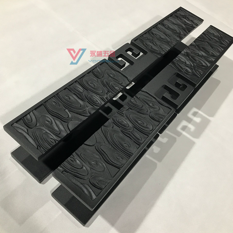 Chinese antique Xiangyun door handle European modern luxury glass door handle Hotel bronze handle black