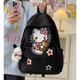 Hello kitty, ранец, высококачественная сумка через плечо, вместительный и большой милый рюкзак, для средней школы