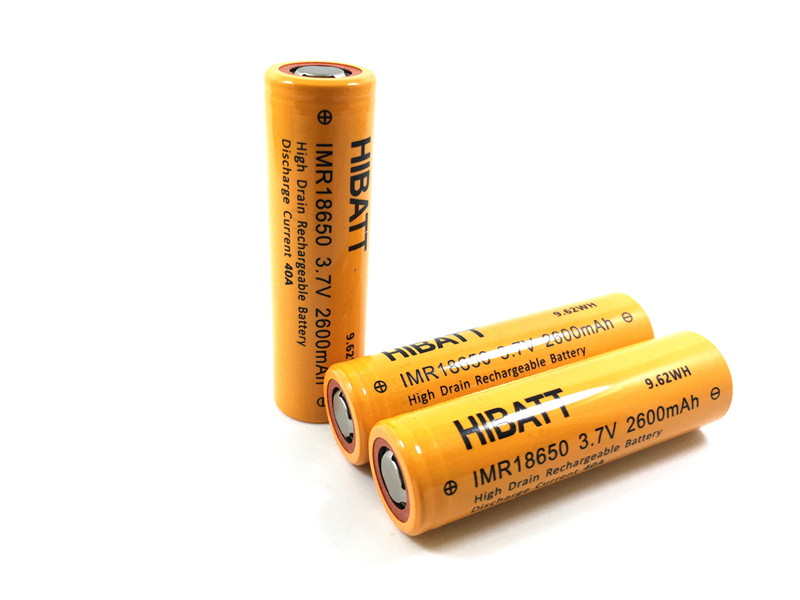 HIBATT 18650 2600MAH 40A power battery 18500 18350 26650