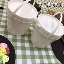 Food Grade Plastic Bucket Split Ice Powder Sealing Barrel With Lid Small Barrel Covered Transparent Bucket 5L10 Liter Ice Cream Bucket