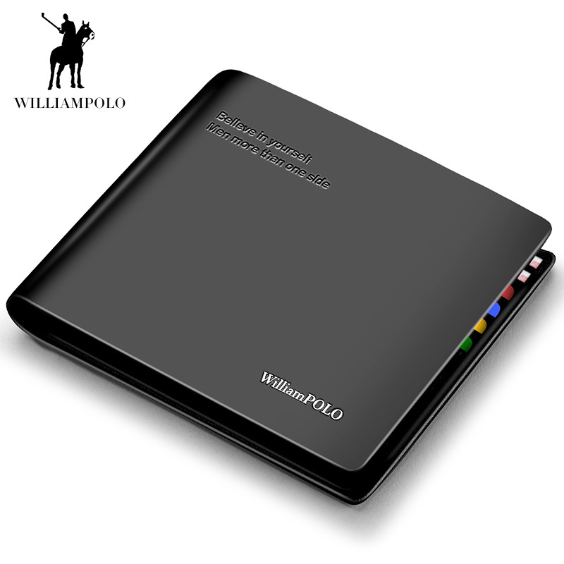 InRoyal Rav Laurenma ball wallet men's short dermis Genuine Leather Head Layer Bull Leather Cross youth Men's style money clip leather clip tide