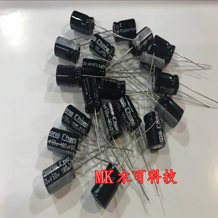 Supply 50V100UF size 8*12 Warwick in-line electrolytic capacitors 500 packs 105°
