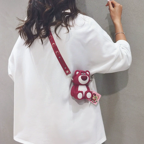 Мультяшная клубника, небольшая сумка, сумка через плечо, маленький кошелек, новая коллекция