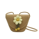 Модная соломенная сумка через плечо, плетеная барсетка на одно плечо, мобильный телефон, сумка для телефона, в западном стиле, коллекция 2023