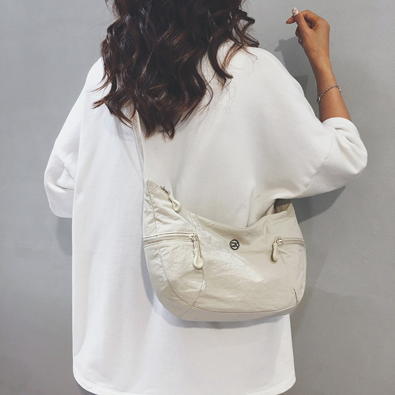 Linglan five-color simple lazy style washed canvas bag