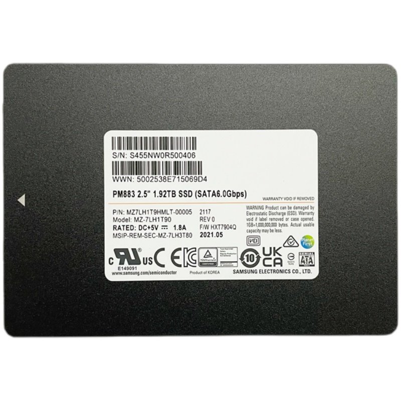 Samsung Samsung PM883 240G 480G 960G SATA SSD Enterprise Service Solid State Drive