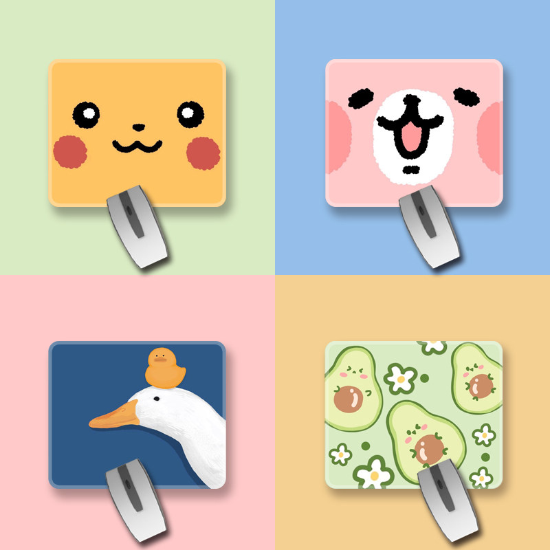 Mouse pad cartoon cute trumpet office computer mouse pad thickened lock edge boys and girls home portable waterproof slippery