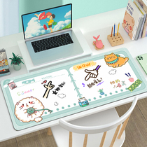 Cartoon cute wind office computer mouse pad home notebook keyboard pad learning writing table pad lock edge