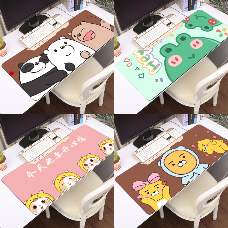 Cute cartoon mouse pad super large girl desk pad little bear fuel duck students write the pad waterproof household thickness