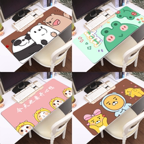 Cute cartoon mouse pad oversized girl desk pad bear come on duck student writing pad waterproof household thick