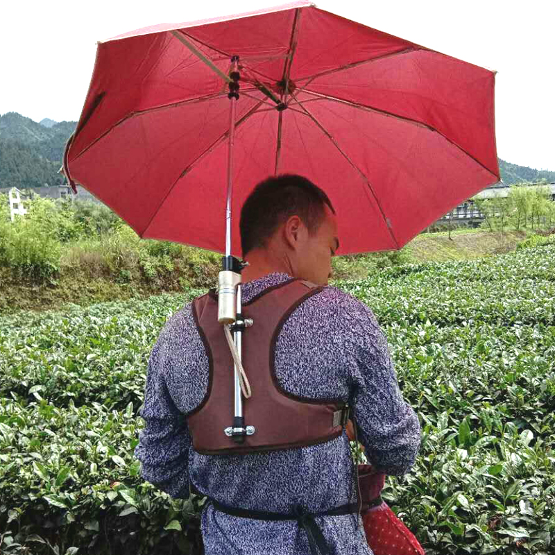 Backpacked parachute without hand-held umbrella parasol with backpack parasol