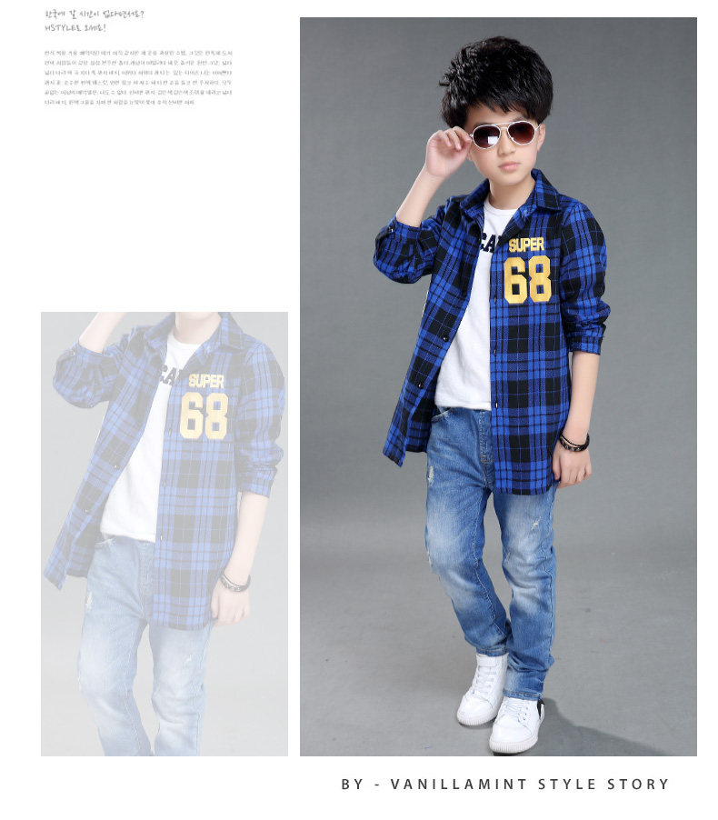 Chemise garcon à manche longue - Ref 2077096 Image 43