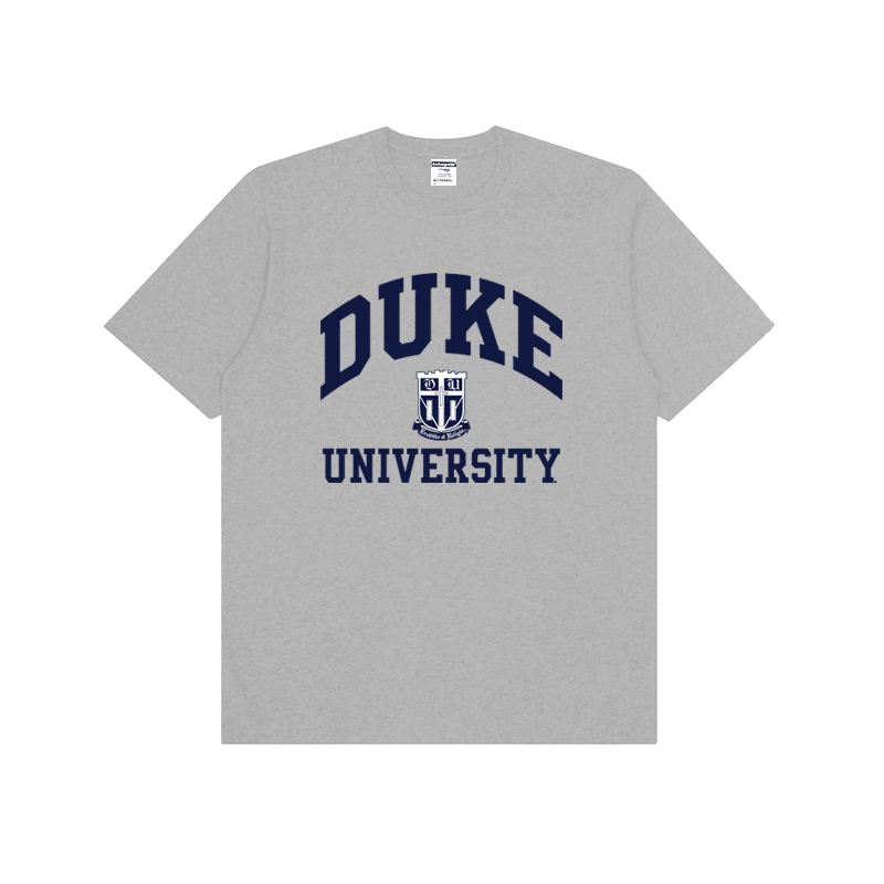 Summer Pure Cotton Duke University Loose Sports T-Shirt School Uniform for Men and Women Short Sleeves