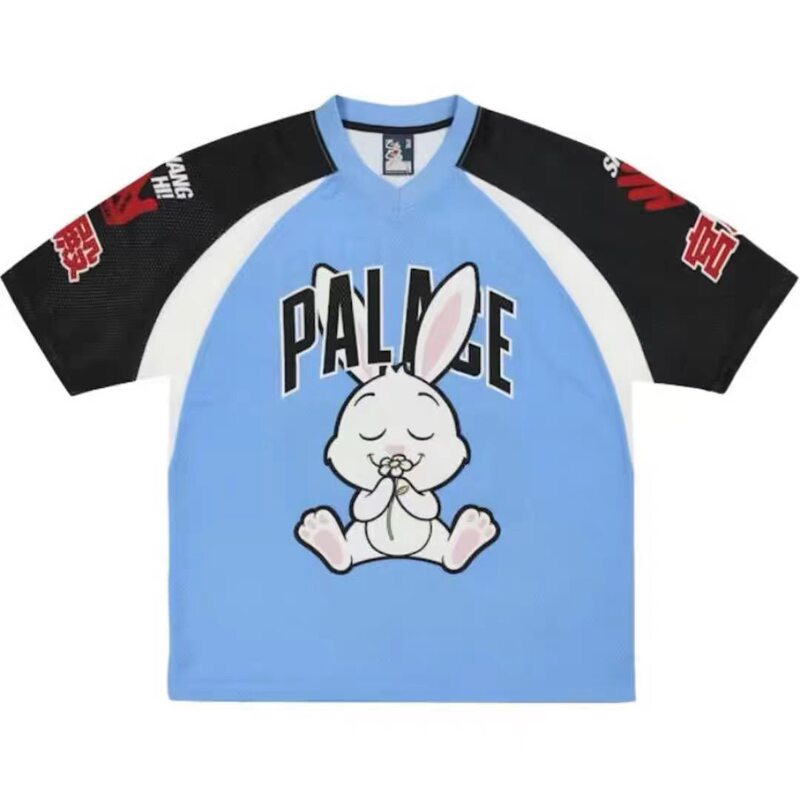 Palace Shanghai City Limited Edition Color-Block Rabbit Palace Letter Logo Print Unisex Short Sleeve T-Shirt Palace Shanghai City Limited Edition Color-Block Rabbit Palace Letter Logo Print Unisex Short Sleeve T-Shirt