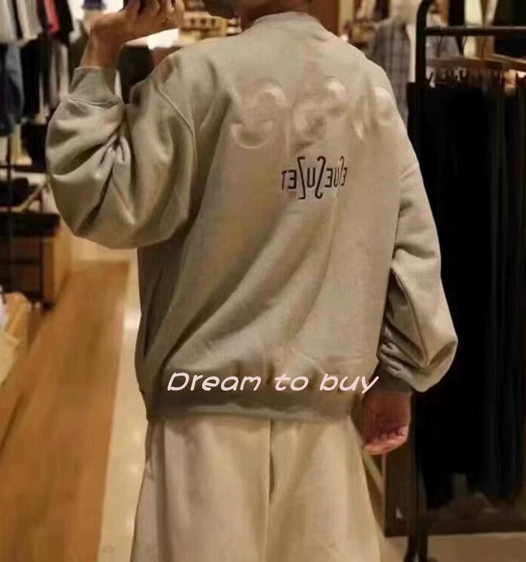 BEAMS SSZ 552 Crew NECK SWEAT вышивка букв мужчин и женщин, свитер с круглым вырезом, базовые рубашки