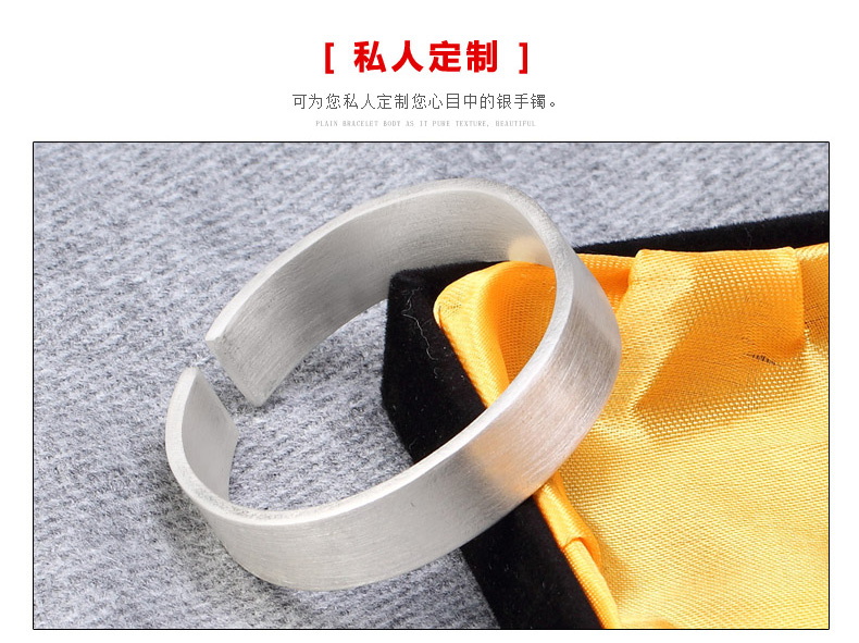 Bông tuyết bạc vòng đeo tay 999 sterling bạc vòng đeo tay bạc pattern matt đơn giản nam giới và phụ nữ handmade bracelet tùy chỉnh vòng đeo tay