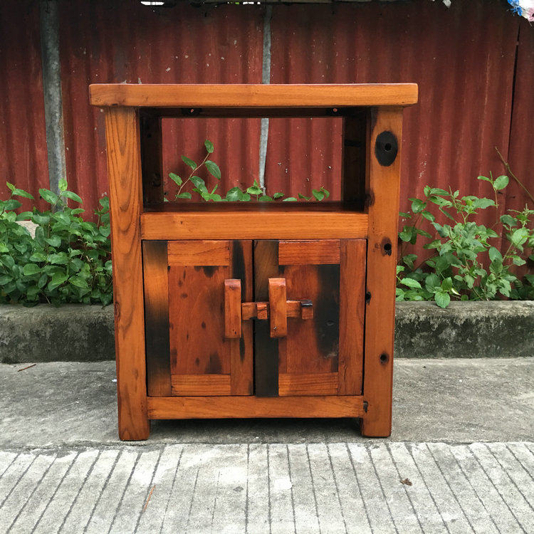 Old Ship Wood Solid Wood Retro Chinese Style Furniture Room Tea Room Dining Room Dining Room Cabinet Corner Cabinet Corner Cabinet Small Cabinet Flower Shelf